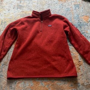 Patagonia red quarter zip fleece - XL